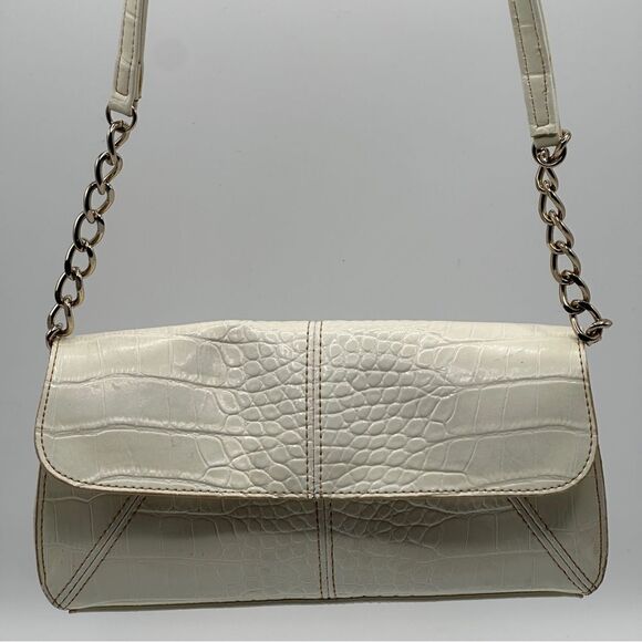 Liz Claiborne Faux Leather Crocodile Evening Bag Purse - Picture 3 of 16